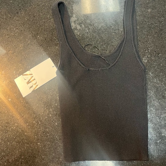 COTTON TANK TOP zara sz Small - Picture 2 of 3